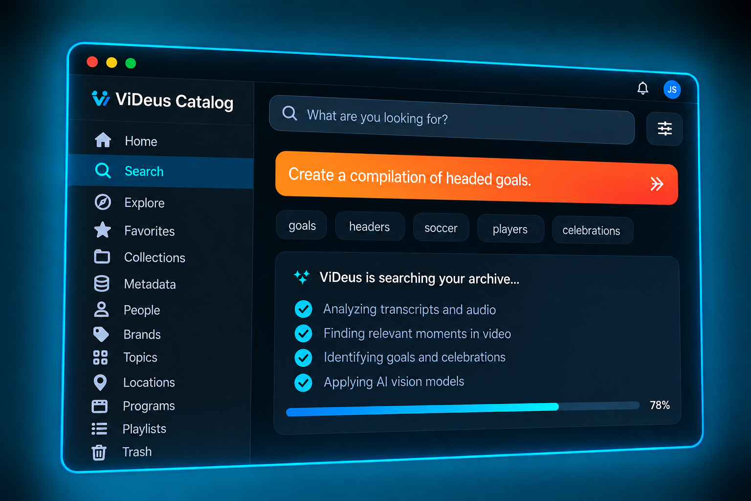 Search your archive using natural language
